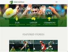 Tablet Screenshot of cricketaustralia.com.au